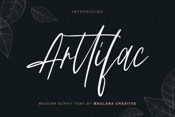 Arttifac: A Bold Script Font for Editorial Design