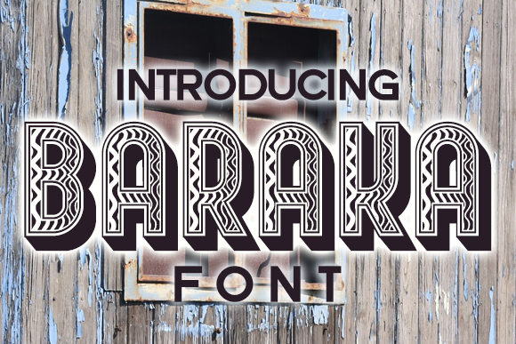 Baraka: A Bold 3D Display Font for Web Design