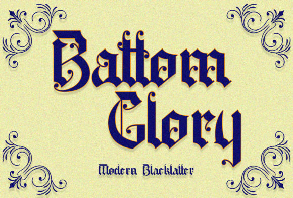Battom Glory: A Bold Blackletter Font for Crafters