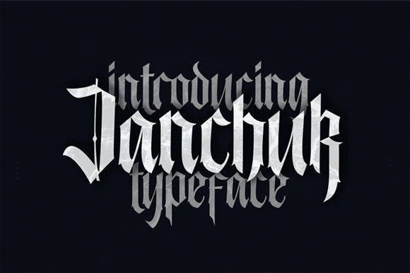 Janchuk: A Bold Blackletter Font for Makers