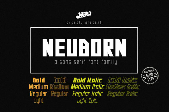 Neuborn: A Bold Sans Serif Font for Makers