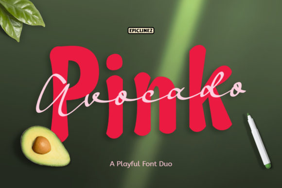 Pink Avocado Font: Playful Editorial Typography