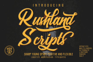 Rushland: A Bold Script Typeface for Editorial Design